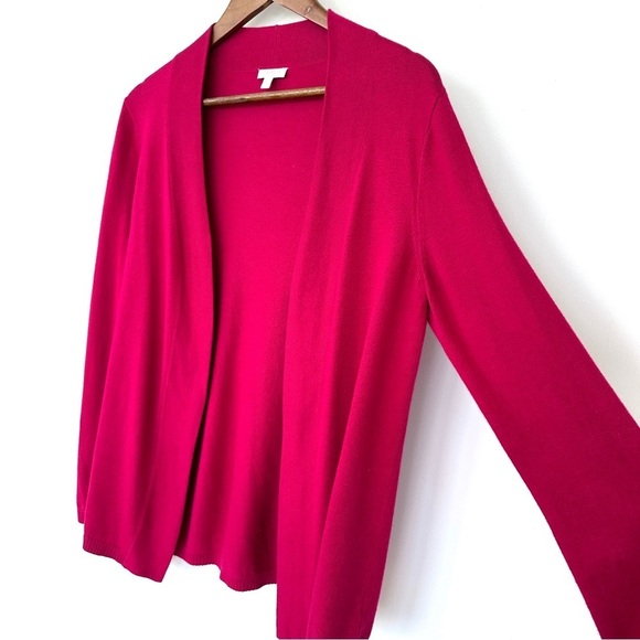 Talbots open cardigan in a cotton blend knit, straight cut, form fitting - Picture 2 of 11